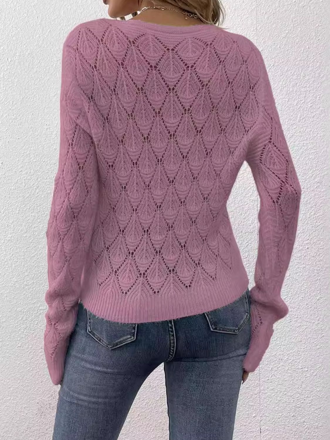 Long Sleeve V Neck Sweater