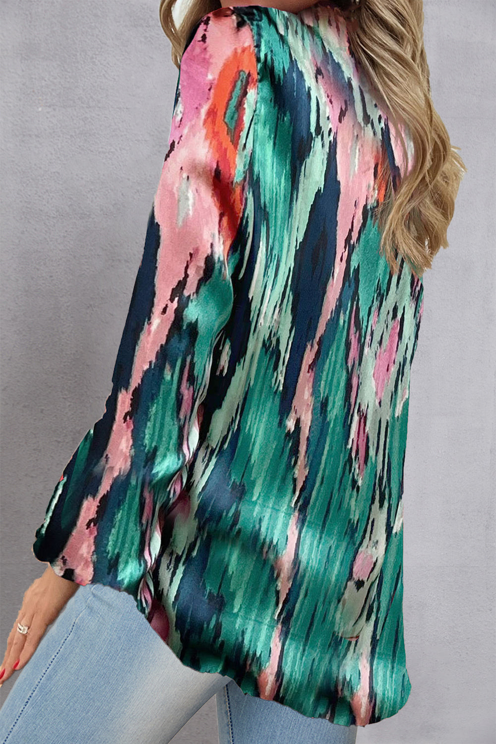 V Neck Long Sleeve Blouse