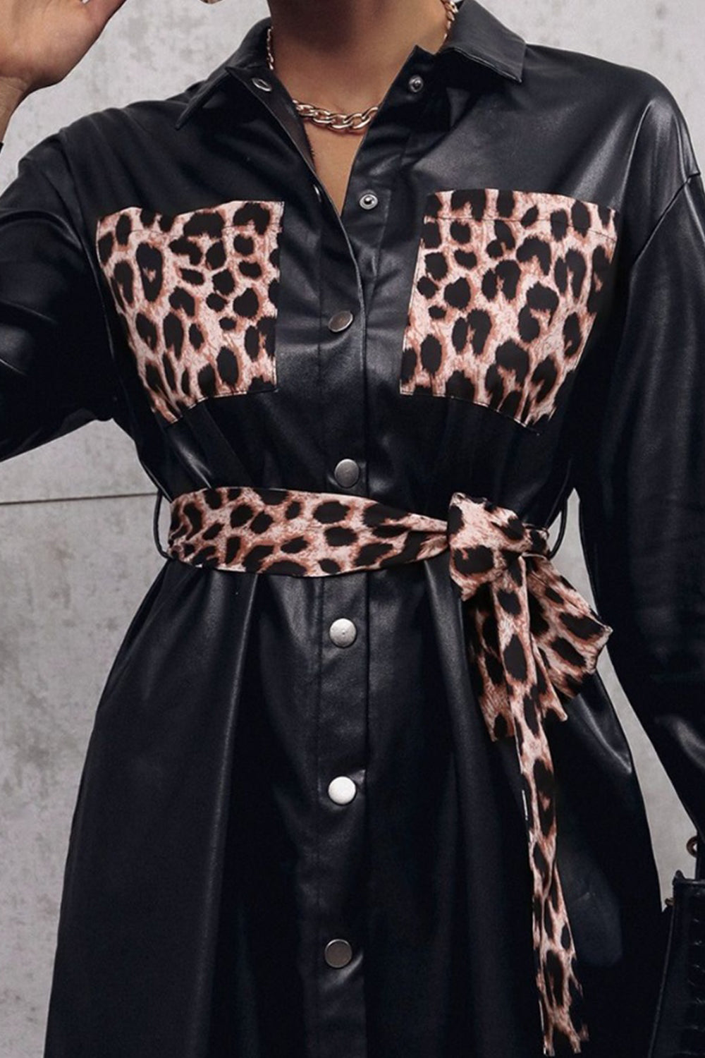 Trench Coat with Tie & Snaps