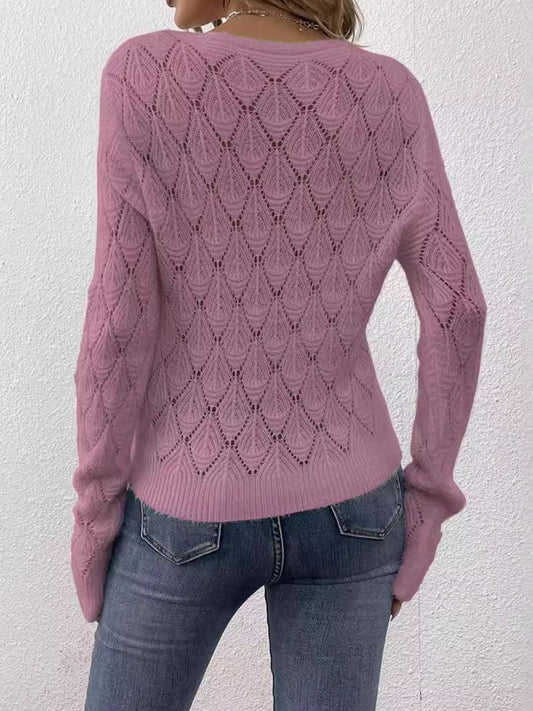 Long Sleeve V Neck Sweater