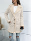 Lapel Collar Teddy Lining Longline Coat