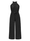 Cutout Tied Pleated Sleeveless Jumpsuit