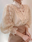 Elegant Lace Fluffy Lantern Sleeve Top