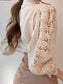 Elegant Lace Fluffy Lantern Sleeve Top