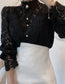 Elegant Lace Fluffy Lantern Sleeve Top