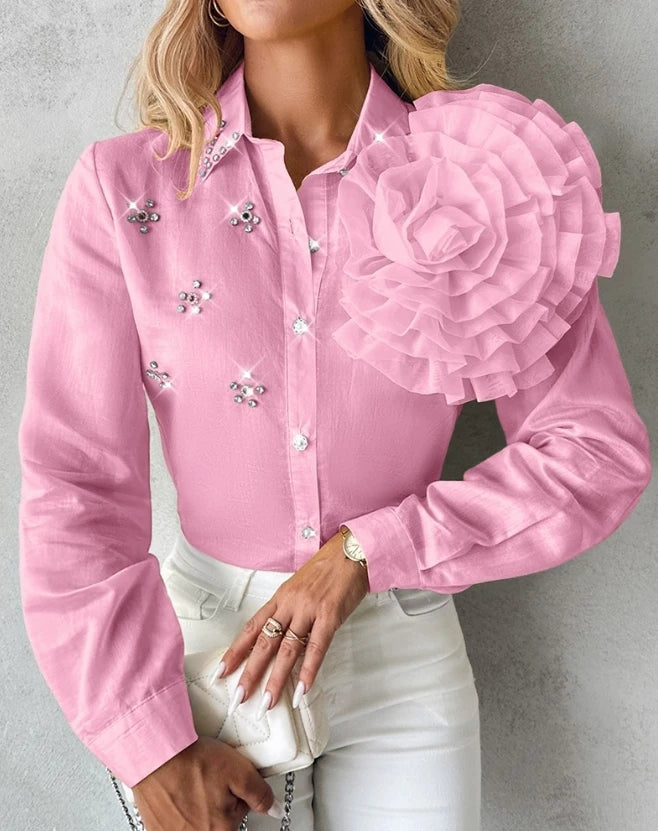 Embellished Rose Blouse