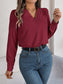 V-Neck Long Sleeve Blouse