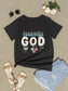 I'M JUST OUT HERE TRUSTING GOD Round Neck T-Shirt